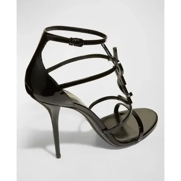 NWT Saint Laurent Cassandra 100 YSL Patent Leather Sandals Size 39.5/US 9.;5 - Picture 3 of 10